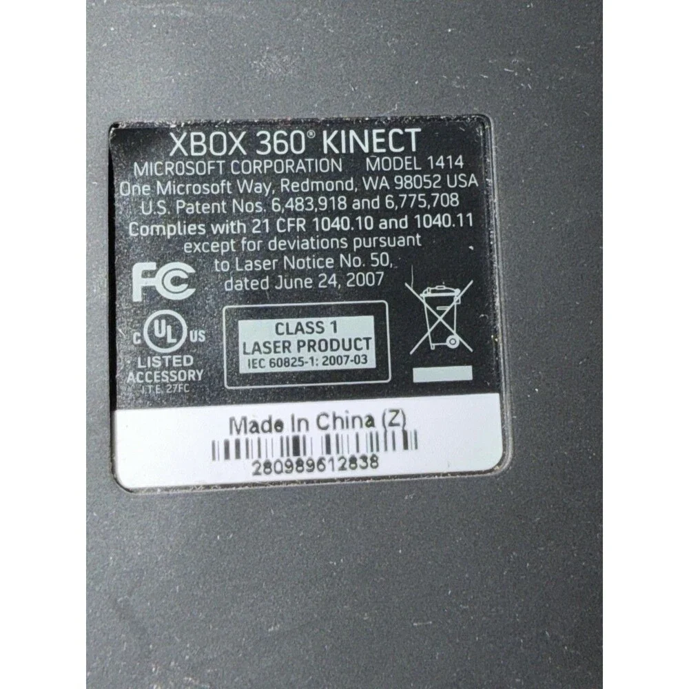 Xbox 360 Kinect Sensor Bar Microsoft x box black